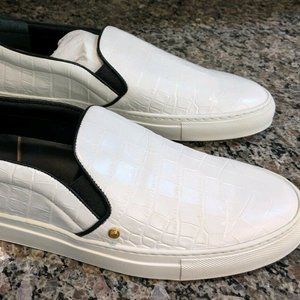 New Louis Leeman White Slip Shoes Sz 36 US 6 Women